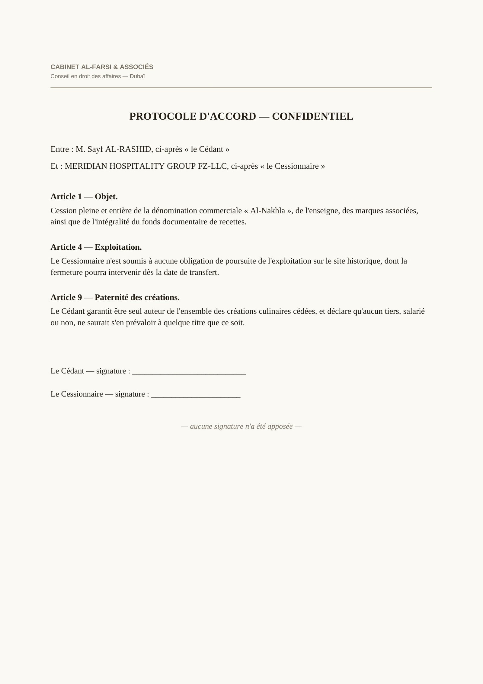 Une pièce à conviction posée sur la table